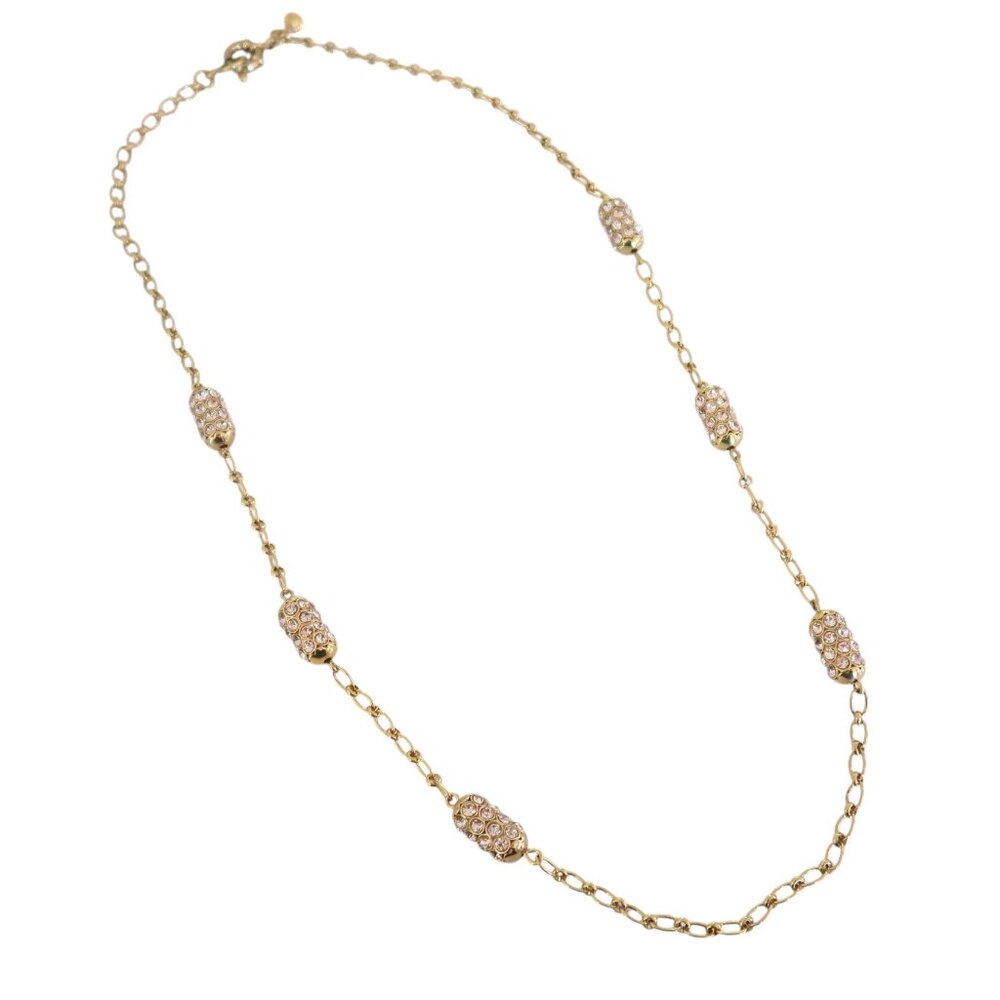 J CREW Pave cylinder station necklace